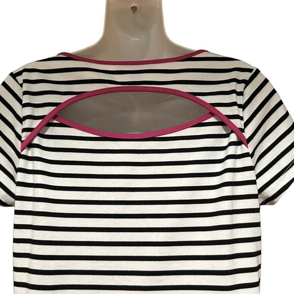 A Pea in the Pod Women’s Small Maternity Striped Short Sleeve T Shirt Dress - Picture 3 of 6
